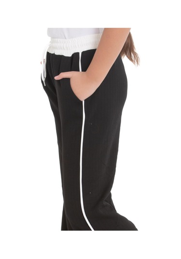 Kız Çocuk Eşofman Alt 7-14 Yaş Double Face Kumaş 12344 Siyah