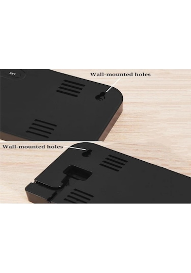 Teltree Büyük Ekranlı Led Masa Saati - Modern Tasarım, Duvar/masa Üstü Kullanıma Uygun, Mavi Işık Pil Dahil Değil Mavi