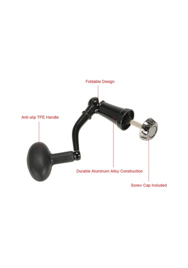 Teltree Alüminyum Ve Plastik Bileşik Konstrüksiyonlu, 9.8x7.7cm Büyük Boy, Kırılgan Veya Eski Birimlerin Yerine Teker, Siyah Renkli Spinning Makine Kolu