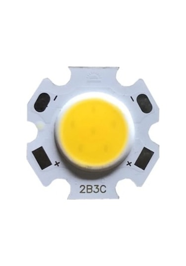 5 Adet 3w Cob Power Led Çip Ray Spot Ledi 3 Watt 9-12v Beyaz Renk