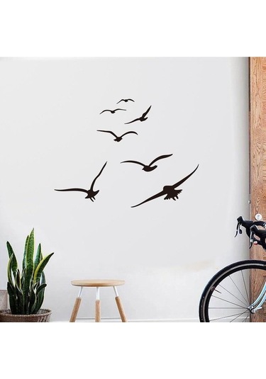 Bir Sürü Deniz Kuşları Duvar Çıkartmaları Oturma Odası Yatak Odası Ev Arka Plan Diy Dekorasyon Duvar Sanatı Çıkartmaları Oyma Çıkartmalar Diğer