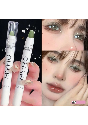 Dumanlı Mat Siyah Göz Farı Yalan İpekböceği Fosforlu Kalem Kore Gözler Makyaj 05 Mint Green 01