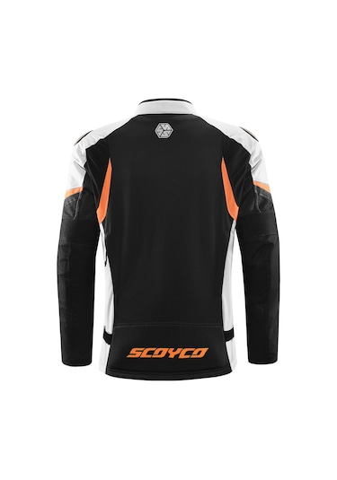 Scoyco JK176 - 4 Mevsim Mont Beyaz - Siyah - Turuncu
