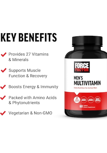 Force Factor Men S Multivitamin Minerals Immunity, 60 Tablet
