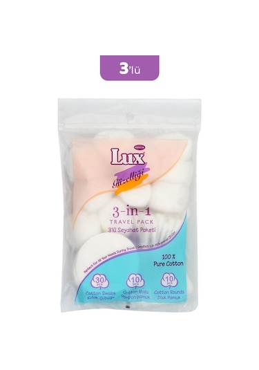 Lux 3'ü 1 Arada Makyaj Temizleme Pamuğu 3'lü
