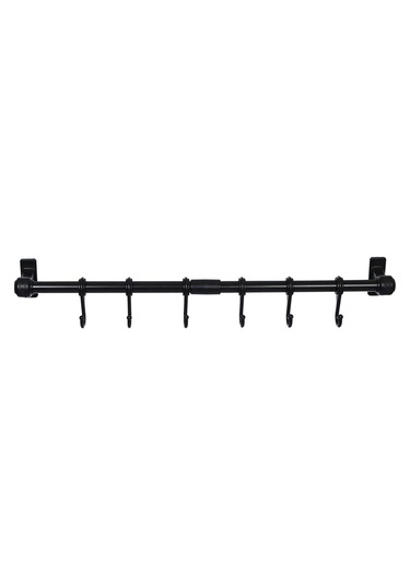 Metal Ergonomik Siyah Mutfak Ve Banyo Askısı Siyah