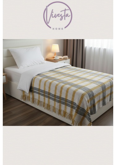 Scotch Battaniye 180 220 Cm Lüks, Yumuşacık Ve Sıcak Tutucu Konfor Battaniyesi Sarı