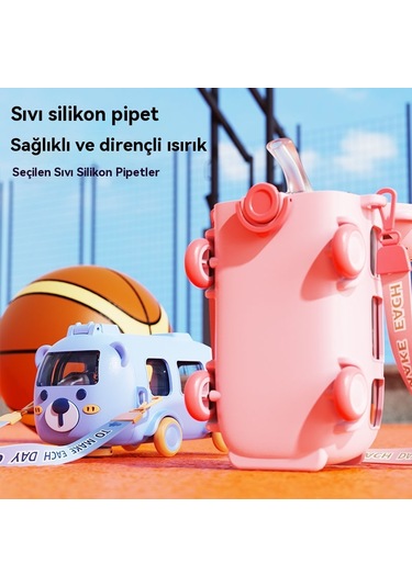 Jian Fan Boun-off Kapağısu Bardağıara Baba Hasır Bardağıocuk Plastik Bardak-mavi Mavi