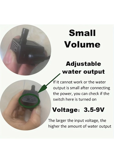 Xuweiwei Usb Water Pump 1pc Sessiz 3w Dc Su Pompası 200l/h Akış Hızı Dayanıklı Abs Gövde Usb Beslemeli