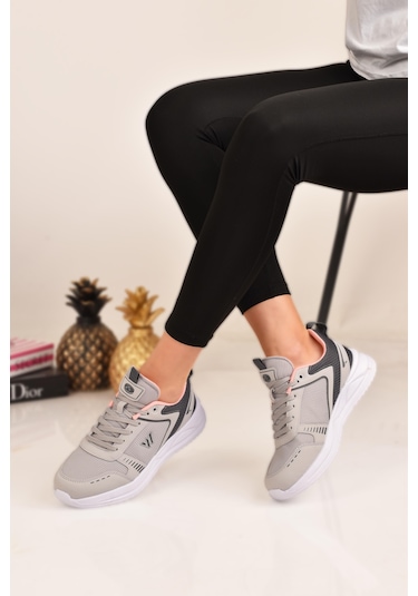 Unisex Spor Ayakkabı Sneaker Gri