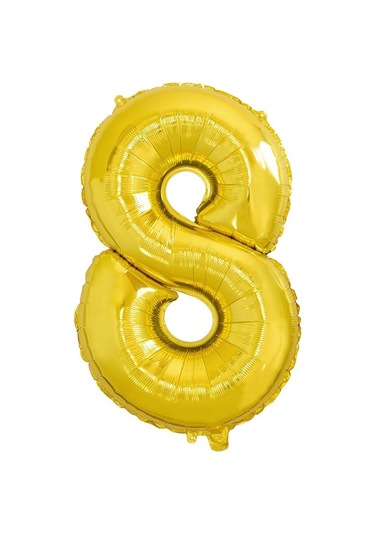 Brokoli Home 8 Numara Folyo Gold Balon, Folyo Altın Balon 100cm 4 Karışık Renkli