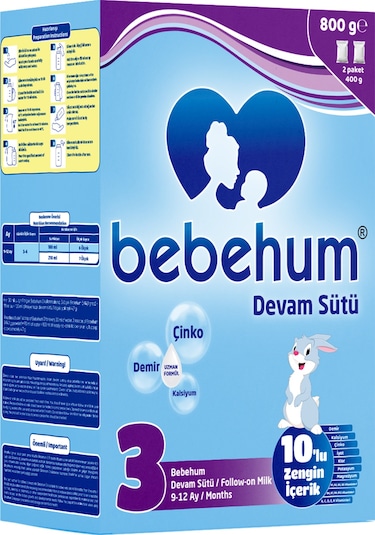 Bebehum 3 Bebek Sütü 800 Gr 9-12 Ay