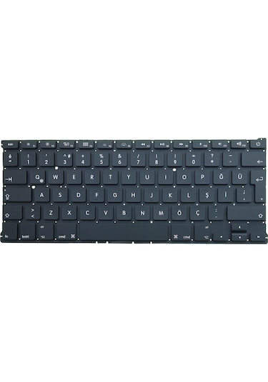 Apple Uyumlu MacBook Air 13" A1466 MD231LL/A Klavye (Büyük Enter - TR)