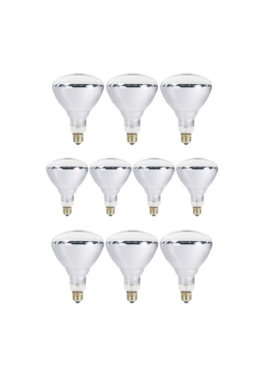 10 Adet 250w Kızılötesi İnfrared Isıtıcılı Hayvan Isıtma Ve Kuluçka Lambası Sarı Işık E27 Kalın Duy