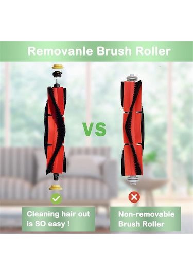 Xurunkeji Roborock S6 Pure S6 E4 S4 Max S6 Maxv S5 S5 Max S4 E2 E3 E5 E20 E25 E35 Ana Yan Fırça Hepa Filtre Paspas Bezi