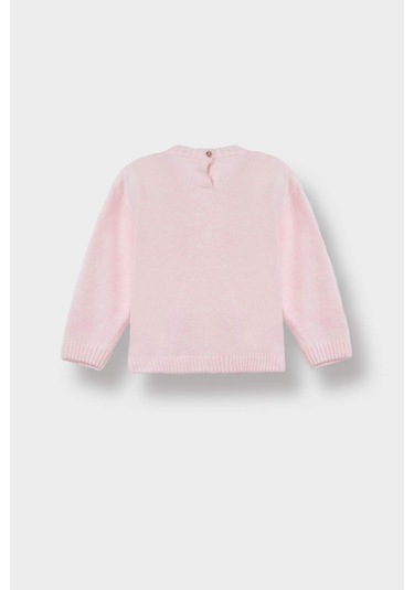 Defacto Kız Bebek Bisiklet Yaka Fiyonklu Kazak F2589a525wnpn633 Pembe