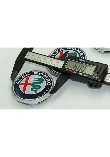 Alfa Romeo Jant Göbek Kapağı 60mm Renkli Gümüş
