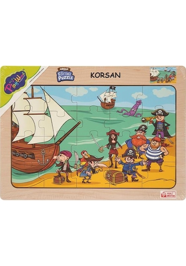 Playwood Ahşap Eğitici Puzzle Korsan Ony55