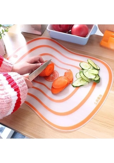 Novahub Esnek Şeffaf Kesme Tahtası Mutfak Pp Sınıflandırma Doğrama Tahtası Sebze Et Kesme Tahtası Mutfak Aksesuarları Sarı Sarı