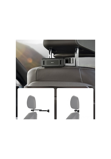 Youmex Baseus Arka Koltuk Telefon Ve Tablet Tutucu, 360 Döner, 4.7-12.3 İnç Uyumlu, Katlanabilir, Siyah Suhz-01
