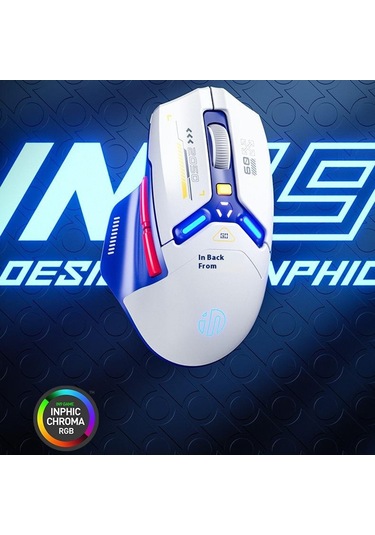 Inphıc In9 Kablolu / Bluetooth 5.0 / 2.4g Kablosuz Fare Oyun Ofis Ev Bilgisayarı Dizüstü Bilgisayar Mouse