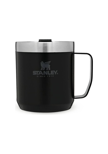 The Legendary Camp Mug Kapaklı Termos Bardak 0.35l 12oz - Matte Black Pebble Siyah