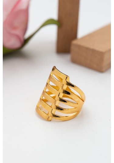 Latif Kuyumculuk  22 Ayar Altın İçi Dolu Altı Sıra Kaburga Yüzük Lkyzk1524