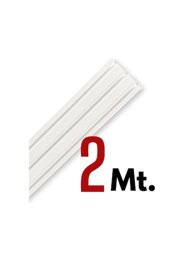 Tümray 3 Raylı Korniş Perde Rayı Kaliteli Sağlam Ambalaj 2 Metre