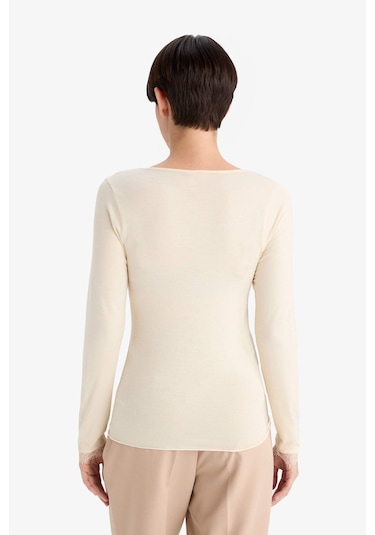 Defacto Modal Kaşmir Yumuşak Dokulu Dantelli Uzun Kollu Üst-fall İn Love F3168ax25auer100 Ekru Defacto Modal Kaşmir Yumuşak Dokulu Dantelli Uzun Kollu Üst-fall İn Love F3168ax25auer100 Ekru