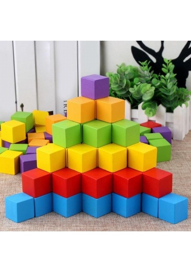 Hobi Eğitim Dünyası Mubishop Birim Küpler 100 Adet Küp Domino +