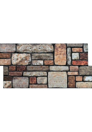 5 Adet X Karma Taş Desenli 3D Strafor Köpük Duvar Kaplama Paneli (446785824)