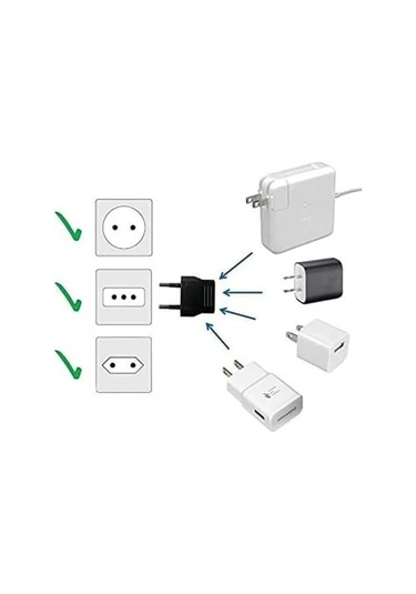 Tip C Priz Dönüştürücü Adaptör - Amerikalı Fiş Çevirici