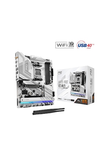Asrock X870 Pro Rs Wifi Amd X870 Soket Am5 Ddr5 8000+ Oc Mhz Atx Aaaa11asr0018