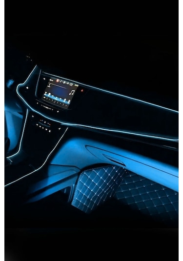 Araç Içi Buz Mavi Neon Ledi Ip Led Torpido Ledi 2 Metre Neon Led