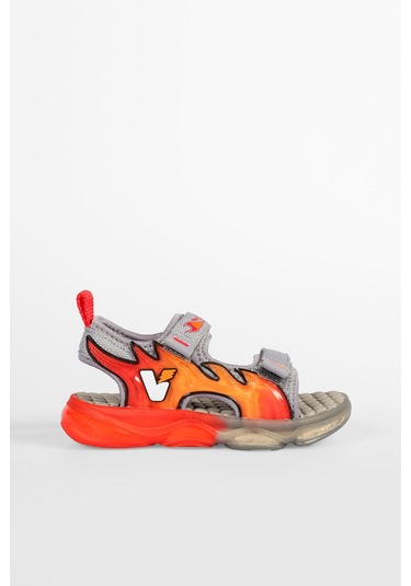 Vicco Jack Erkek Çocuk Işıklı Sandalet Gri