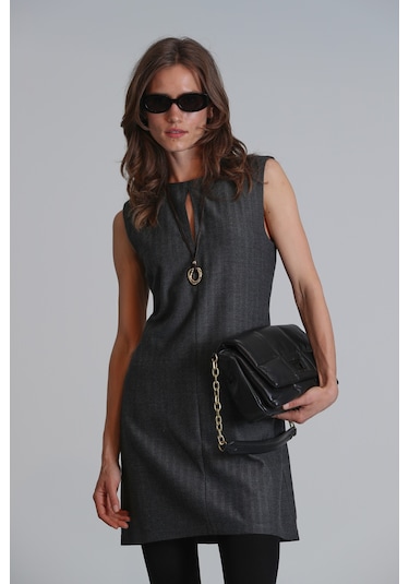 Lufian Anges Kadın Elbise Regular Fit Antrasit Antrasit 122290005100110 Antrasit