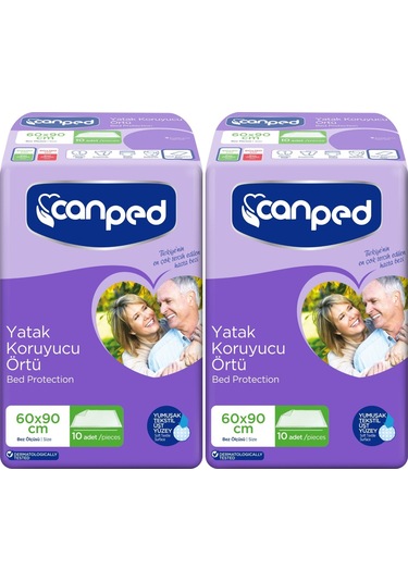 Canped Hasta Yatak Koruyucu Örtü 2 x 10'lu 60 x 90 CM