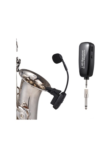 Maiyame Profesyonel 2.4g Kablosuz Saksofon Mikrofon Seti - Gürültü Azaltmalı, Şarj Edilebilir, 30m Menzil