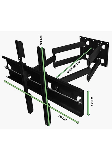 75 İnç 80 İnç Led Lcd Tv Hareketli Askı Aparatı + Su Terazisi