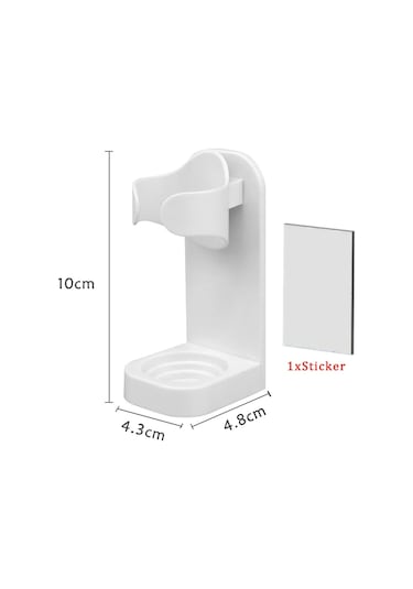 Liangmei Traceless Diş Fırçası Tutucu Banyo Duvara Monte 2 Adet Beyaz Gri