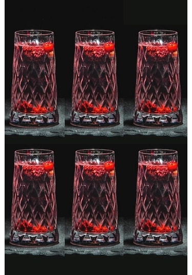 Paşabahçe Leafy 6'Lı Bardak Long Drınk Kokteyl Meşrubat Bardağı 450Cc