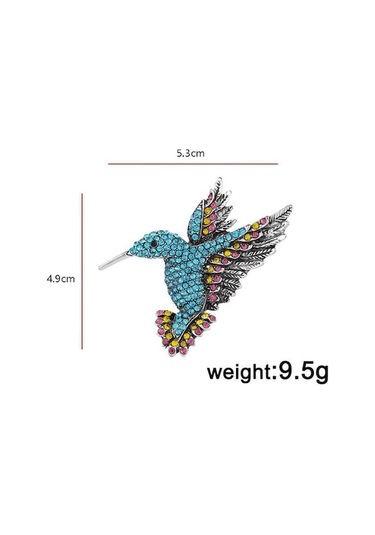 Flybuy Tokası Renkli Kuş Kişilik İşlemeli İğneleri Giyim Broş Atkı Arı Mm Çok Renkli