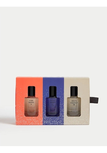 Marks&Spencer Pink Pepper + Velvet Amber + White Coconut Kadın Parfüm Seti EDT 3 x 30 ML
