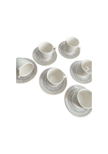 Keramika 5747 Beyaz Kahve Fincan Takımı 6 Lı