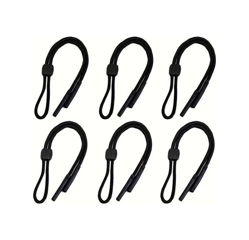 Willowhaven 6'lı Siyah 5mm Polyester Spor Gözlük Kayışı, 64cm Kaymaz Pratik