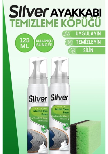 Spor Ayakkabı Deri Ve Kumaş Temizleme Köpüğü 125 Ml 2 Adet
