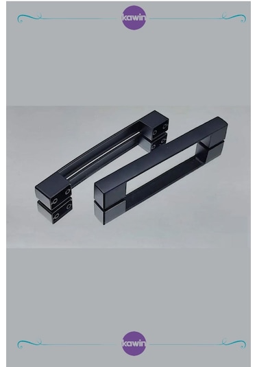 Köprü Alüminyum Metal Lüks Modern Mobilya Çekmece Mutfak Dolabı Kulpu Siyah 96mm