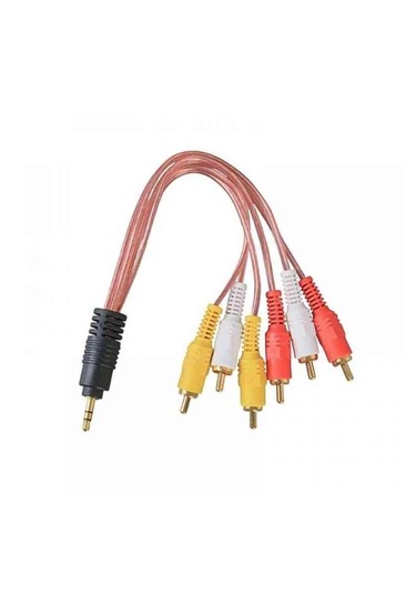 3.5 Mm Stereo Erkek 6 Tos Erkek 5+1 Ses Sistemi Kablosu