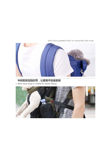 Doglemi Pet Gezi Sırt Çantası Köpek Omuz Göğüs Çantası Nefes Alabilir Örgü Köpek Kedi Çantası, Boyut: L Yeşil Siyah