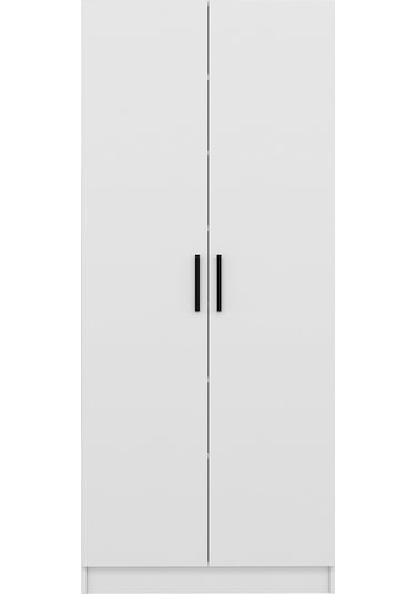 Minar Kale 210 Cm 2 Kapaklı 2b Raf Portmanto Beyaz